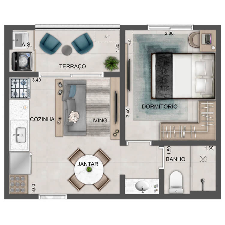 Blue Home Resort Jockey em Butantã, São Paulo – foto 31