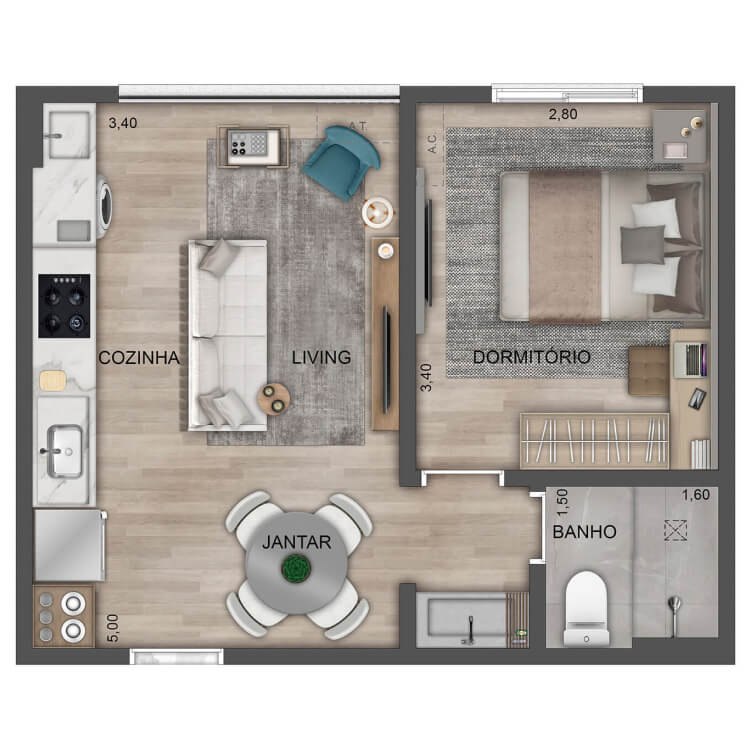 Blue Home Resort Jockey em Butantã, São Paulo – foto 30