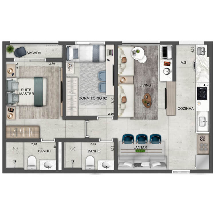 Blue Home Resort Jockey em Butantã, São Paulo – foto 34